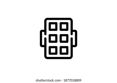 Icono de contorno de cocina - Cubo de hielo