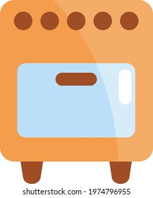 Kitchen oven, icon illustration, vector on white background