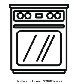 Kitchen oven icon outline vector. Interior room. Modular indoor