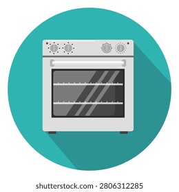 Kitchen oven illustration representing household cooking baking and food preparation concepts suitable for appliance branding retail promotions domestic technology and culinary themed design projects