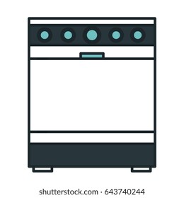 kitchen oven isolated icon