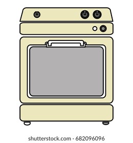 kitchen oven isolated icon