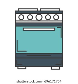 kitchen oven isolated icon