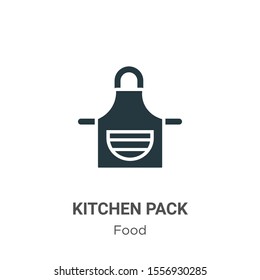 Kitchen pack vector icon on white background. Flat vector kitchen pack icon symbol sign from modern food collection for mobile concept and web apps design.
