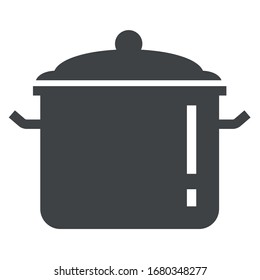 kitchen pan black icons on white background