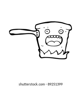 personaje de dibujos animados de cocina que hierve