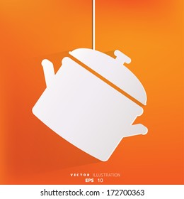 Kitchen pan icon