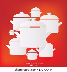 Kitchen pan icon