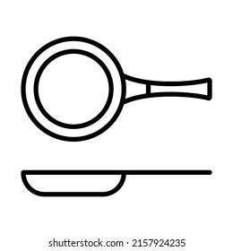Kitchen Pan Icon. Bold outline design with editable stroke width. Vector Illustration.