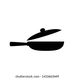 Kitchen Pan Icon on white background