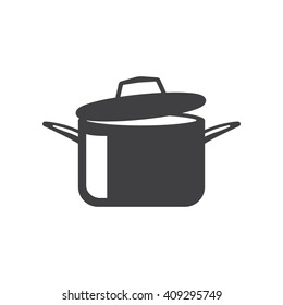 Kitchen Pan icon on the white background.