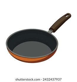 Kitchen Pan Illustration on White Background