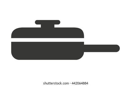 kitchen pan isolated icon design