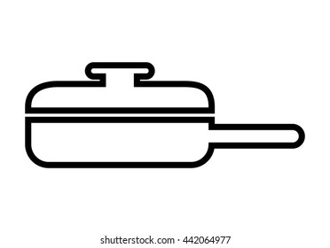 kitchen pan isolated icon design