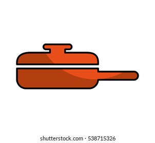 kitchen pan isolated icon vector illustration design
