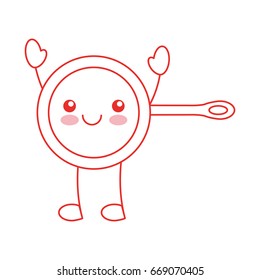 kitchen pan kawaii character