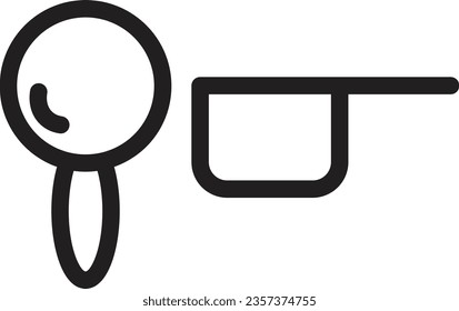 Icono de contorno de la barra de cocina