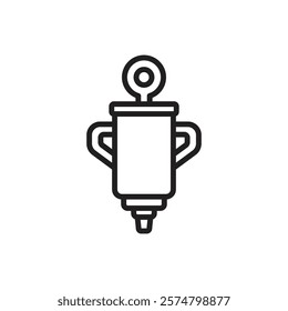 Kitchen Pastry Bag Outline Icon Vector Illustration