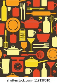 kitchen pattern design. vector illustration