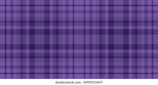 Kitchen pattern fabric plaid, tape tartan seamless texture. Warp vector check background textile in violet and indigo colors palette.