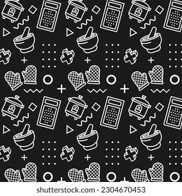 Kitchen Pattern, Kitchen pattern features a seamless design that captures the essence of a kitchen environment.