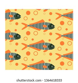 Kitchen pattern flat illustration