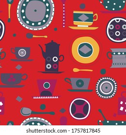 kitchen pattern seamless design. Decoration textile and paper series