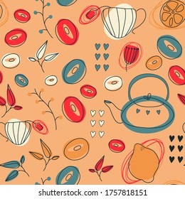 diseño de cocina sin fisuras. Serie textil y de papel de decoración