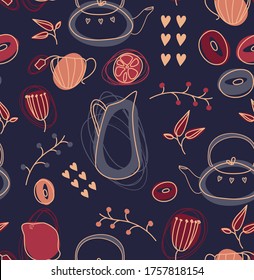 kitchen pattern seamless design. Decoration textile and paper series