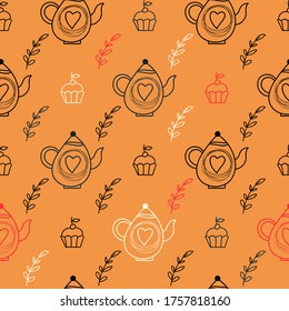 Kitchen pattern seamless design. Decoration textile and paper series