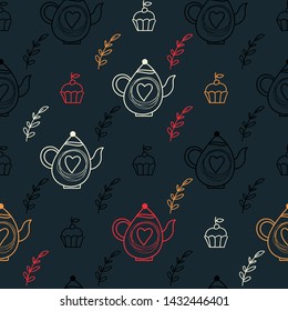 Kitchen pattern seamless design graphic