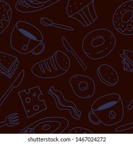Kitchen pattern seamless design graphic