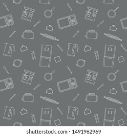 Kitchen pattern seamless vector texture. 
Can be used for wallpaper, pattern fills, textile, web page background, surface textures.Vector illustration.
