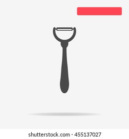 Kitchen peeler icon. Vector concept illustration for design.