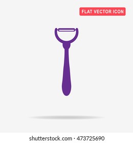 Kitchen peeler icon. Vector concept illustration for design.