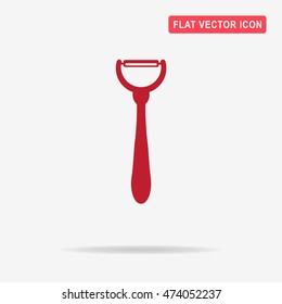 Kitchen peeler icon. Vector concept illustration for design.