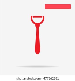 Kitchen peeler icon. Vector concept illustration for design.