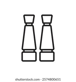 Kitchen Pepper Outline Icon Vector Illustration