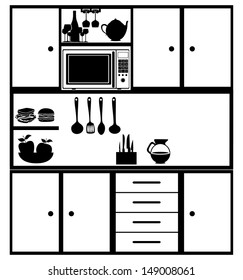 kitchen pictogram over white background vector illustration 
