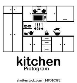 kitchen pictogram over white background vector illustration  