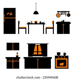 Kitchen pictogram. Vector illustration.
