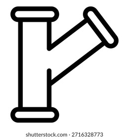 Ícone do tubo de cozinha. Contorno da cozinha ícone de vetor de tubo para web design isolado no fundo branco