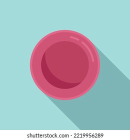 Kitchen Plate Icon Flat Vector. Food Lunch. Empty Plate