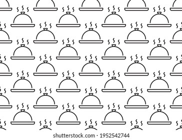 Kitchen plate. Seamless background. For the design of gift paper.