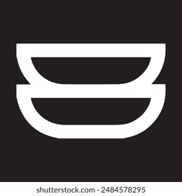 Kitchen plates, dishes vector icon, outline illustration.