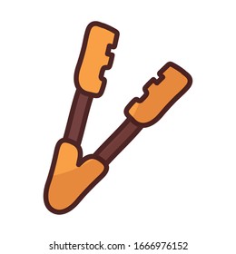 kitchen pliers, tool cooking on white background vector illustration design