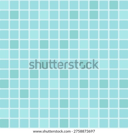 Kitchen or pool mosaic pattern, ceramic tile wall. Tile grid background. Vector illustration