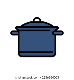 kitchen pot cooking color icon vector. kitchen pot cooking sign. isolated symbol illustration
