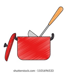 kitchen pot with cutlery