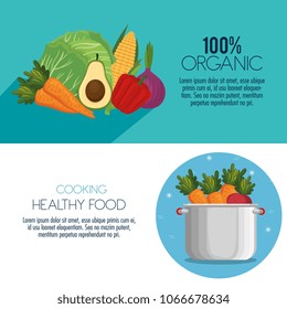 kitchen pot with fresh and organic vegetables